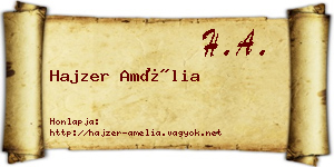 Hajzer Amélia névjegykártya